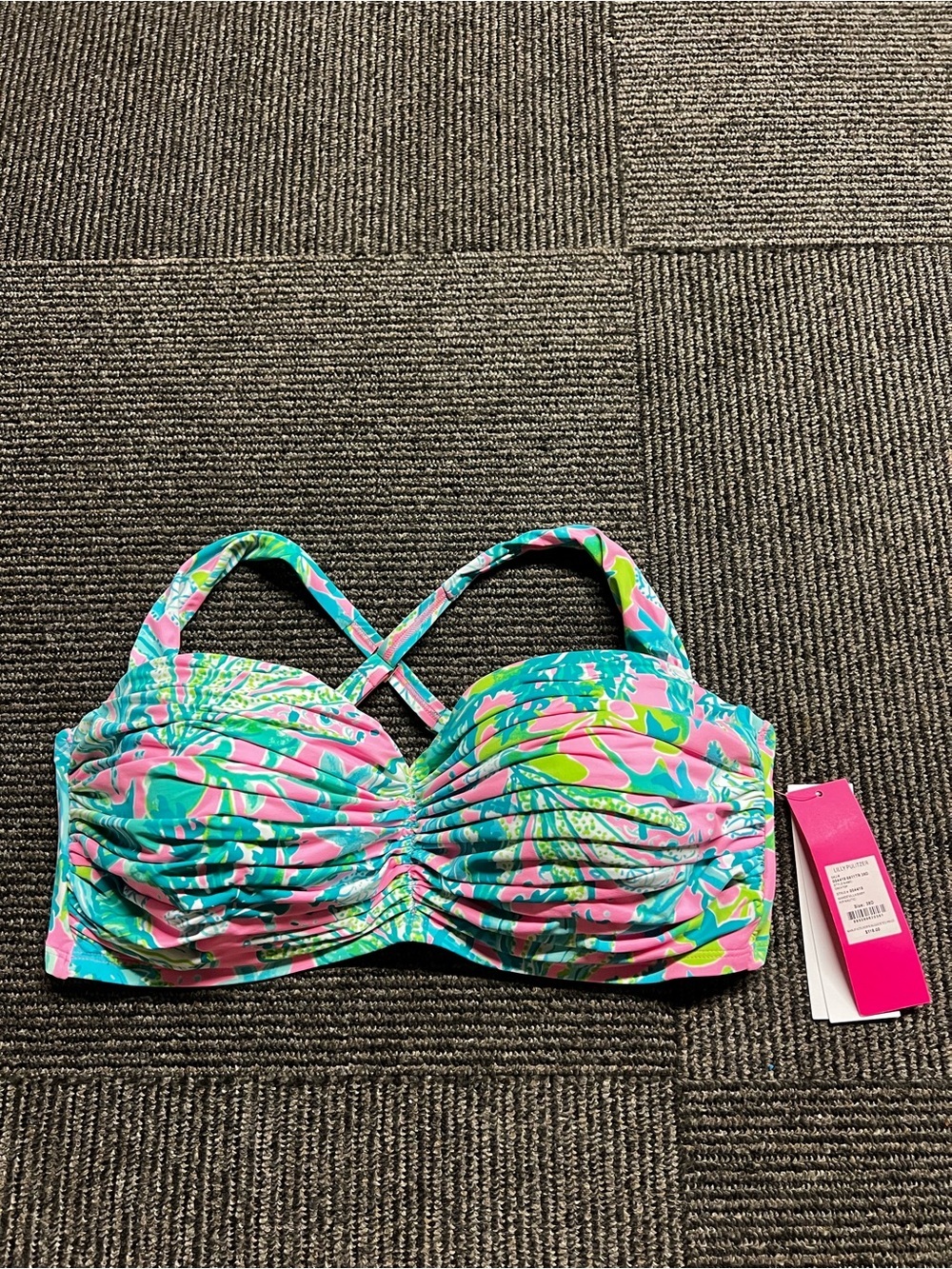 Lilly Pulitzer Drea Bikini Top 38D MandEvilla Baby Hip Nautic NWT